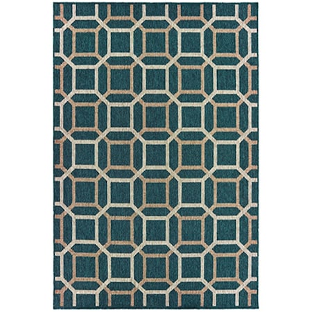 Oriental Weavers 1 ft. 10 in. x 7 ft. 6 in. Latitude Rectangle Rug Blue L806B3058230ST